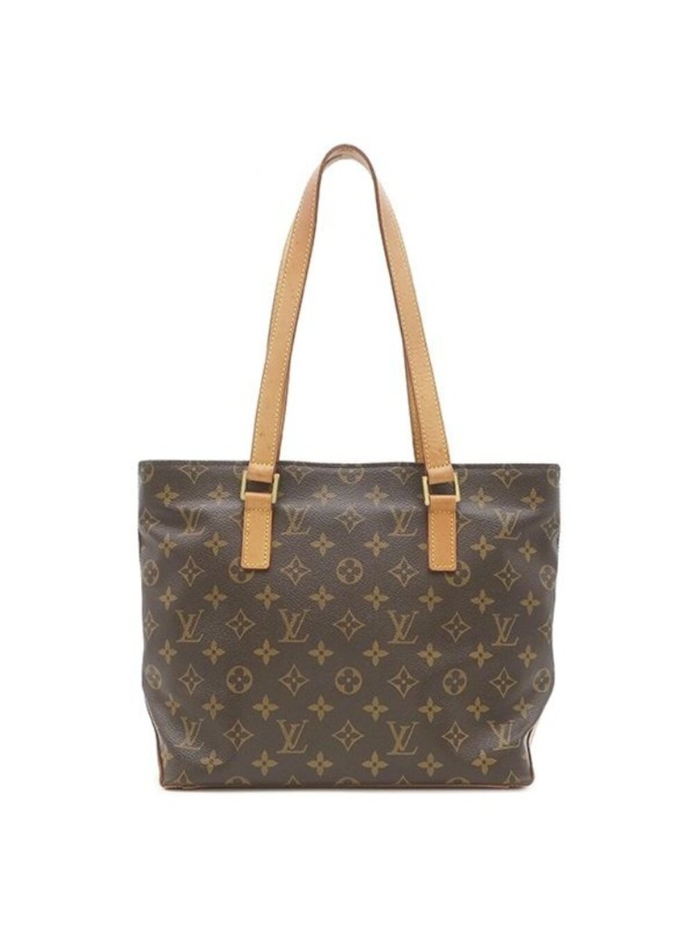 Louis Vuitton Tote Bag Cabas Piano Monogram Canvas Gold Brown